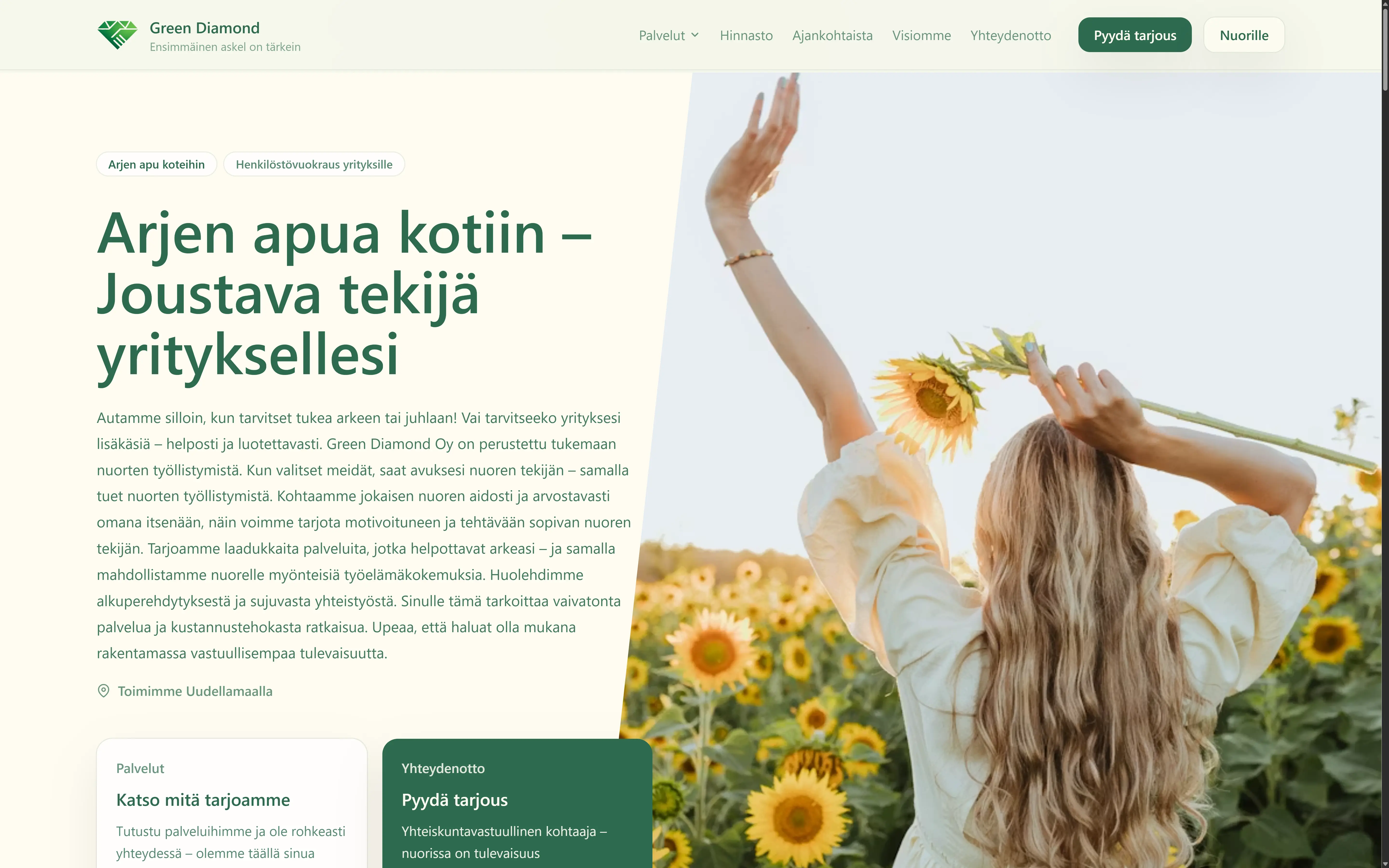 Green Diamond - Verkkosivut